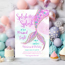 Search for purple and gold birthday invitations Mermaid party