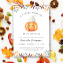 Search for little pumpkin on the way baby shower invitations Watercolor