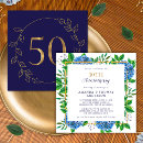 Search for blue gold 50th wedding anniversary invitations Vow renewal