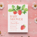 Search for strawberry baby girl shower invitations Pink