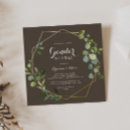 Search for botanical greenery gender reveal invitations For her