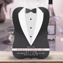Search for black tie bachelor party invitations Groom