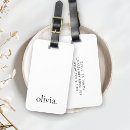 Search for basic luggage tags Black and white