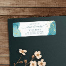 Search for aqua return address labels Watercolor