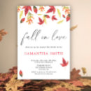 Search for autumn leaves bridal shower invitations Fall in love
