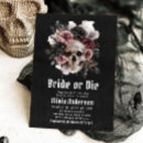 Search for skull bridal shower invitations Bride or die