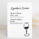 Search for bride and groom signature drinks Black and white