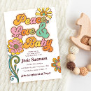Search for peace love baby invitations Daisy