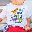 Search for dinosaur birthday kids tshirts T rex