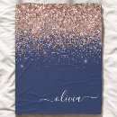 Search for navy and gold blankets Glitter