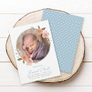 Search for flower birth announcement cards Baby boy