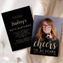 Search for photo 40th birthday invitations Forty years old