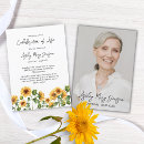 Search for sunflower celebration of life invitations In loving memory