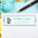 Search for ice cream return address labels Strawberry