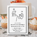 Search for funny 80th birthday invitations Black and white