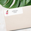 Search for pink flamingos return address labels Modern