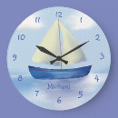 Search for nautical nursery clocks Blue