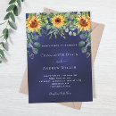 Search for navy blue and yellow sunflower invitations Fall