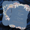 Search for victorian era invitations Dusty blue
