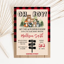 Search for flannel baby shower invitations Rustic