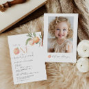 Search for one sweet peach birthday invitations Fruit