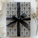 Search for black and white damask wrapping paper Floral