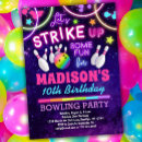 Search for strike bowling invitations Bowling for girls