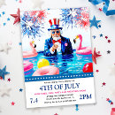 Search for pool 4th of july invitations Red white and blue