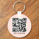 Search for blush pink key rings Qr code
