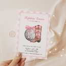 Search for pink disco invitations Space cowgirl party