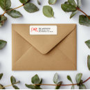 Search for bow return address labels Red