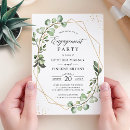 Search for leaves engagement party invitations Modern