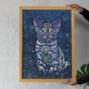 Search for starry night cat posters Blue