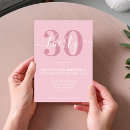Search for girly 30th birthday invitations Typography
