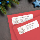 Search for winter foliage return address labels Red berries
