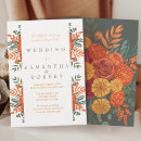 Search for teal and burnt orange wedding invitations Terracotta