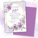 Search for elegant 55th birthday invitations Watercolor