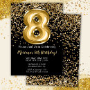 Search for girls 8th birthday invitations Modern