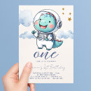 Search for baby dinosaur birthday invitations Blue