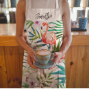Search for tropical flamingo aprons Hawaii