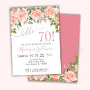 Search for modern floral 70th birthday invitations Watercolor