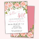 Search for purple 40th birthday invitations Watercolor
