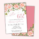 Search for floral 65th birthday invitations Watercolor
