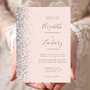 Search for pink and silver wedding invitations Elegant