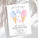 Search for ice cream gender reveal invitations What will baby be