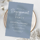 Search for blue engagement party invitations Chic