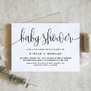 Search for black and white shower invitations Typography