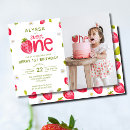 Search for berry sweet one birthday invitations Fruit