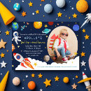 Search for boy astronaut invitations Two the moon