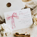 Search for ribbon baby girl shower invitations Minimalist